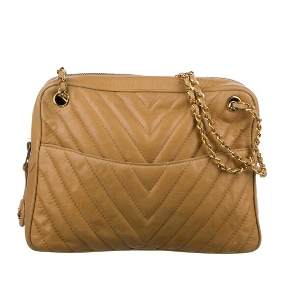 CHANEL Chevron Quilted Camera Bag - Picture 1 of 12